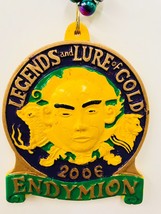 Mardi Gras Bead Necklace Large Emblem 2006 Krewe Of Endymion New Orleans 20&quot; - £10.16 GBP