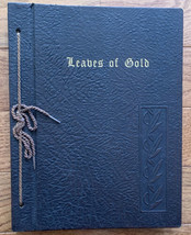 Vintage Leaves of Gold Prayers Verse Prose Leather Bound Book 9th Printing 1960 - $8.00