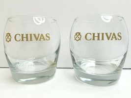 2 Chivas 3 5/8&quot; Regal Scotch Whiskey Snifter Rocks Glasses Collect Decor Tumbler - £19.68 GBP