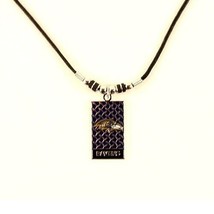 NFL Baltimore Ravens Football Official Licensed Diamond Plate Style Necklace - $9.65