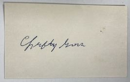 Lefty Grove (d. 1975) Signed Autographed Vintage 3x5 Index Card - Muelle... - £199.88 GBP