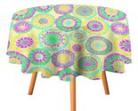 Tie Dye Colored Tablecloth Round Kitchen Dining for Table Cover Decor Home - £12.98 GBP+