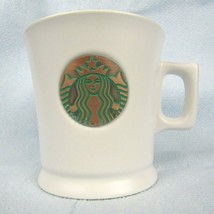 Starbucks Mug Copper Mermaid Logo 2014 Siren Collection 14 oz. Coffee Cup White - £13.12 GBP