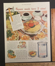 Vintage Print Ad Can Manufacturers Canned Food Dinner Dessert 1940s Ephe... - $16.65