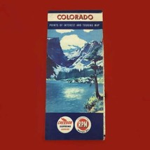 Colorado Chevron RPM Motor Oil Vintage Travel Touring Map - $8.95