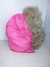 Pink Zip On Fleece Lined Hood ONLY for Parka Type Coat Jacket Sz:L 9&quot;Tall x 7&quot;Dp - £15.97 GBP