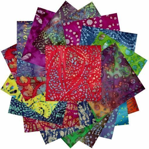 100 Pcs Batik Pre-Cut Charm Pack 5&quot; Squares 100% Cotton Fabric Quilt - $32.00