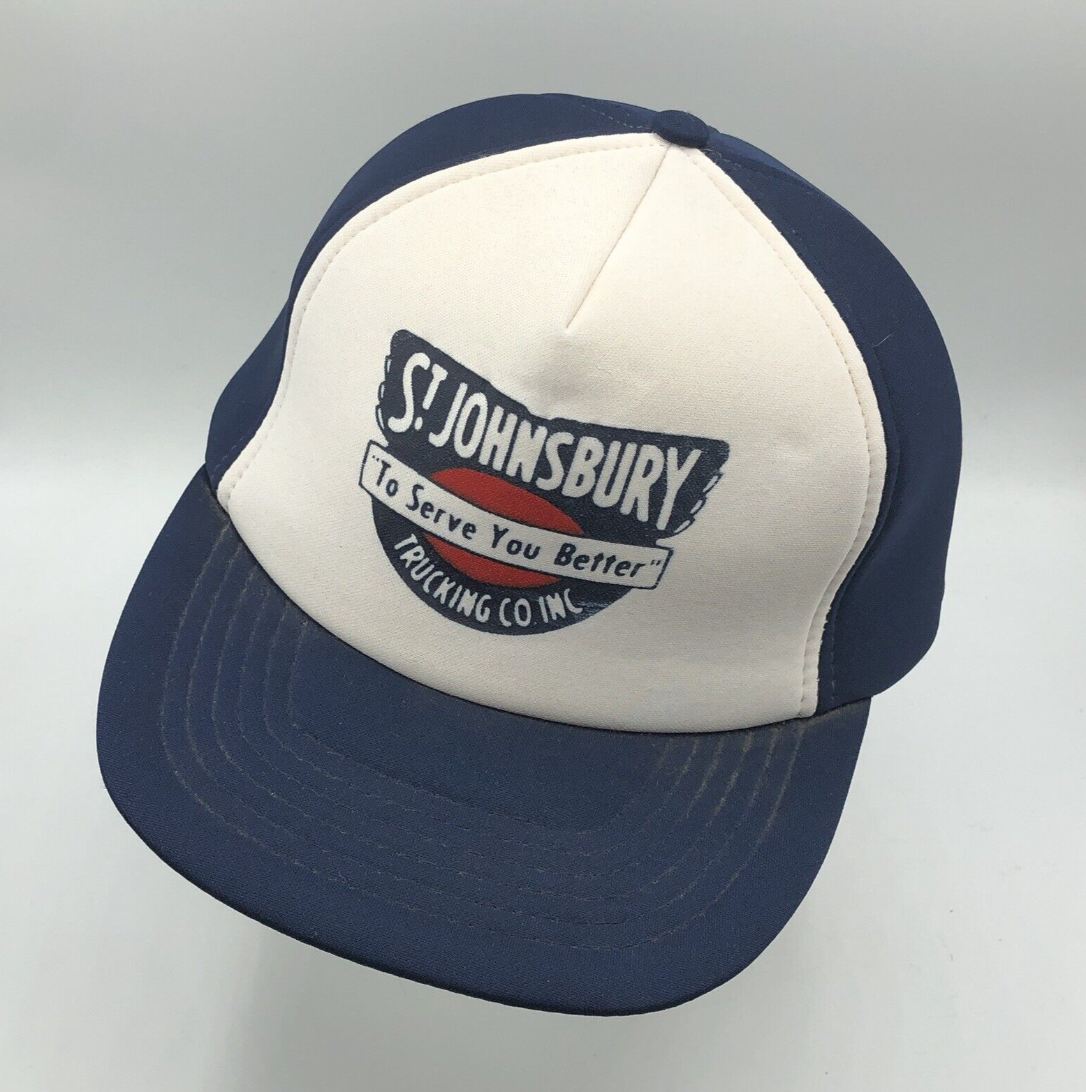 Primary image for Vintage St Johnsbury Trucking Co To Serve You Better Foam Snapback Hat USA Cap