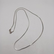FAS Italy Stelring Silver 925 Long Smooth Snake Square Style Chain Neckl... - $38.00