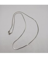 FAS Italy Stelring Silver 925 Long Smooth Snake Square Style Chain Neckl... - €32,84 EUR