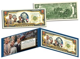KENNEDY BROTHERS LEGACY Colorized $2 Bill US Legal Tender ROBERT &amp; TED &amp;... - £10.93 GBP
