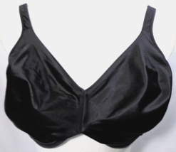 Bali Bra Womens 40DD Underwire Unpadded Lace Sides Black Full Figure Smooth - £7.05 GBP