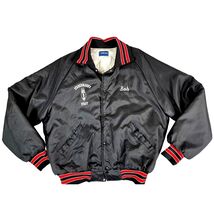 VTG 1980s Holloway Black Nylon Bomber Jacket Stroehmanns Bakery Staff L Bob - $113.85