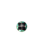 Zuni Sterling Silver Tie Tack Channel Inlay Turquoise Onyx Geometric Des... - £39.45 GBP