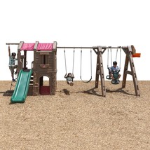 Step2 Naturally Playful Adventure Lodge Play Center with Glider, Kids Outdoor Pl - $1,935.30+