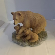Homco Home Interiors Mama Bear With 2 Cups Figurine Vintage #1435 - £12.60 GBP