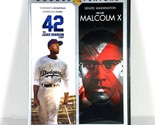 42 / Malcolm X (2-Disc DVD, Widescreen Dbl Feat.) Brand New !  Denzel Wa... - $9.48