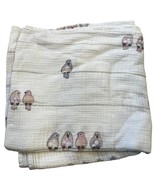 Aden &amp; Anais Birds on a Wire Print Muslin Cotton Swaddle Blanket - £15.34 GBP