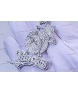 3.00CT NATURAL MOISSANITE 925 Sterling Silver Men&#39;s Custom Name Pendant - $561.71 CAD