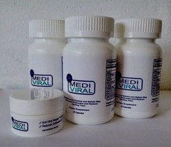 3 bottles MediViral Extra Strength Herpes Daily Supplement and Topical Cream 3 image 1