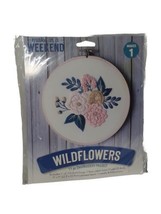 Leisure Arts Mini Maker Embroidery Kit Wildflowers Weekend Project 11 pcs - $6.79