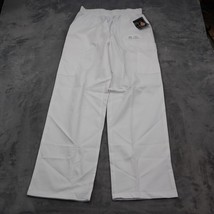 Dickies Pants Mens L White Scrubs Medical Uniform Stretchable Bottoms - $11.38