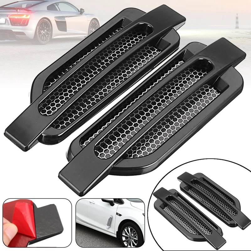 1 Pair Car Side Air Flow Vent Cover Intake Decoration Stickers Side  Cover Hood  - £59.16 GBP