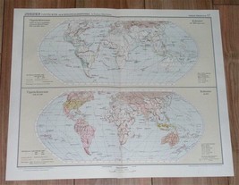 1926 Original Vintage Swedish World Map Of Discoveries And Colonies - £14.38 GBP