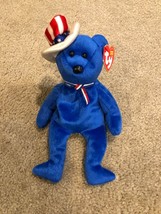 Ty Beanie Baby Sam - MWMT (Bear Blue 2003) Patriotic NLA - $5.90