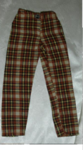 ken doll clothes pajama pants bottoms plaid 60s vintage male figure clothing - £8.00 GBP