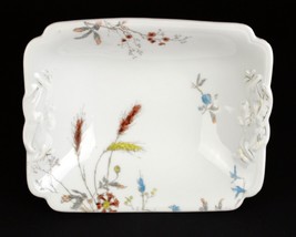 Haviland Limoges Red &amp; Yellow Wheat Blue Floral Rectangular Vegetable Bowl, 8&quot; - £31.60 GBP