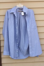 Men&#39;s Claybrooke XL Extra-Large Blue Long Sleeve Shirt 36/37 - £23.34 GBP