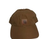 Men&#39;s Carhartt Canvas Cap Hat, Brown, OSFM, 100% Cotton, Adjustable EUC - $12.61