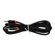 New 6ft Nylon Braided Black 3.5mm or 1/8in Male to Male Stereo TSR Cable... - $1.99