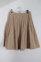 Talbots 6 Light Brown Sewn Pleat A-Line Knee Length Skirt - £19.98 GBP