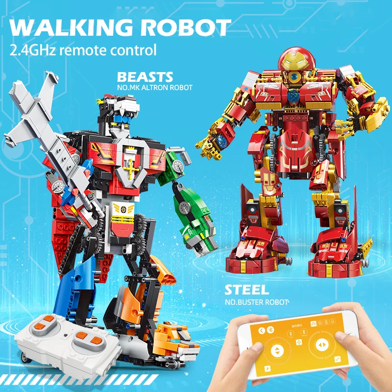 RC Robots for Kids Optimus Prime Building Block Robot Intelligent Programmab - £95.33 GBP