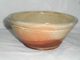 Studio Handcrafted Art Pottery Earthtone Bowl 6.5&quot; diameter CLAY &amp; GLAZED Signed - £22.03 GBP