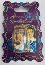 Disney 2016 Alice in Wonderland 65th Anniversary Glass Bottle Slider LE Pin - $763.89 MXN
