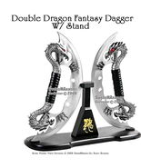 Set of 2 Highly Detailed Dual Fantasy Dragon Daggers Sword with Display ... - $39.58