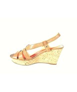 Guess Beige Strappy Slingback Wedge Sandals Heels Shoes Women's 8 M (SW17)pm - $20.36