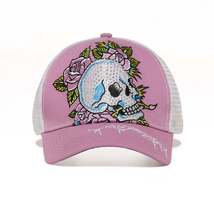Rhinestone Heart Skull Hat - £40.90 GBP