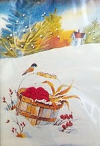 The Creative Circle Embroidery Kit 2151 Apples in the Snow Bob Fleming - $19.59