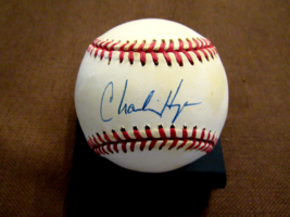 CHARLIE HAYES GIANTS PHILLIES 96 WS YANKEES SIGNED AUTO VINTAGE ONL BASE... - £62.14 GBP