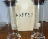 New Ralph Lauren Ella 9&quot; Crystal Candle Holders Pair NIB - $35.00
