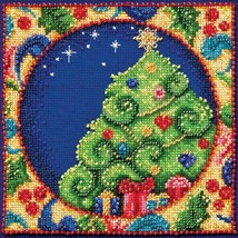 DIY Mill Hill Tree Jim Shore Christmas Holiday Bead Cross Stitch Picture Kit - £17.48 GBP
