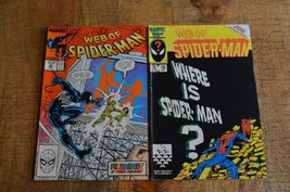 Web of Spider-Man #18 36 Marvel Comic Book Lot of 2 FN 6.5 Tombstone 1st App - £26.99 GBP