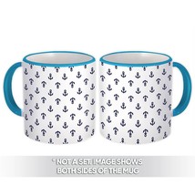 Tiny Anchors : Gift Mug Child Room Fabric Decor Baby Shower Nautical Pattern Cut - £12.91 GBP
