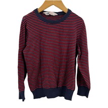 H&amp;M Red Blue Stripe Crew Neck Sweater Size 4-6 Year - £6.61 GBP