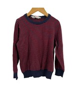 H&amp;M Red Blue Stripe Crew Neck Sweater Size 4-6 Year - £6.50 GBP