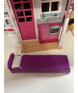 Barbie Fold Up Dollhouse w box furniture kitchen bathroom patio tv tub 2016 - £39.51 GBP